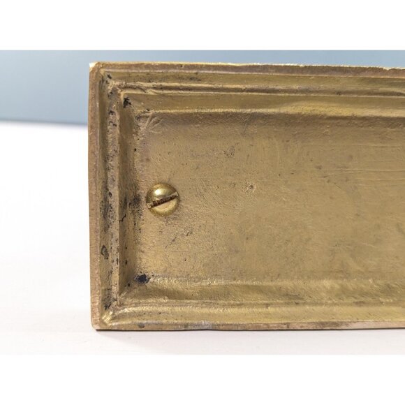 Vintage Solid Brass Sculpture of an Ibex Antelope, Art deco style brass Ram - Picture 12 of 14